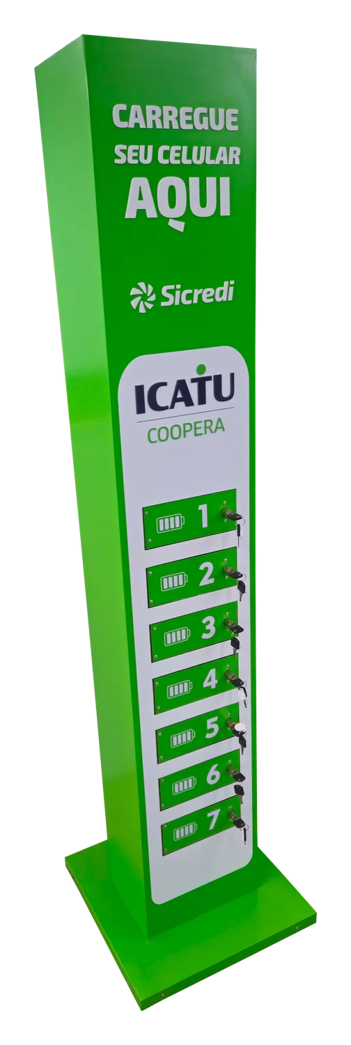 Totem carregador Sicredi